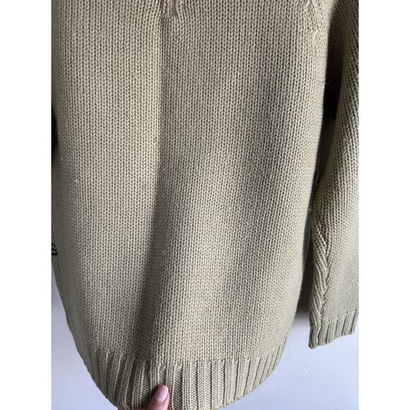 Vintage Tarni Fair Isle Nordic Wool Sweater Womens 38 Green Ski Alpine Mock Neck - Picture 5 of 15